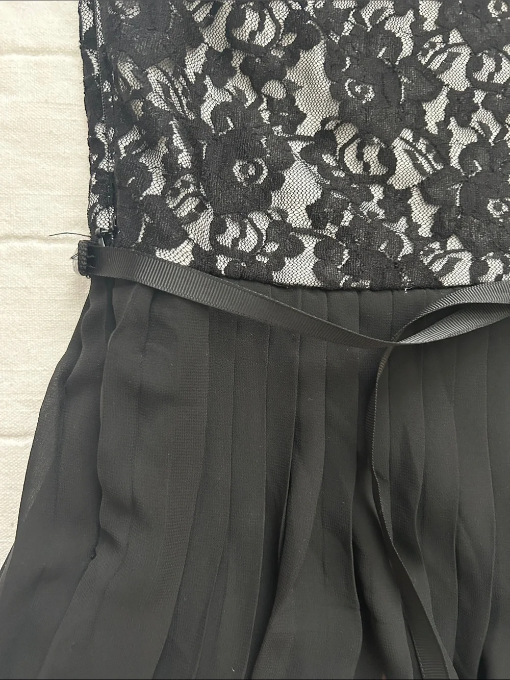 Speechless Black Lace Bodice Dress with Jeweled Waist